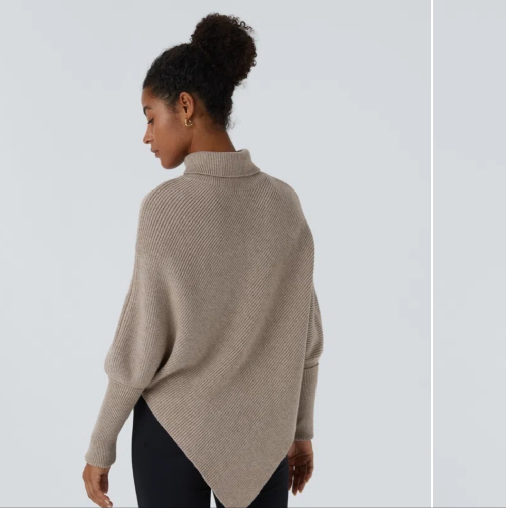 Elegant Tan Turtleneck Sweater - Picture 2 of 2